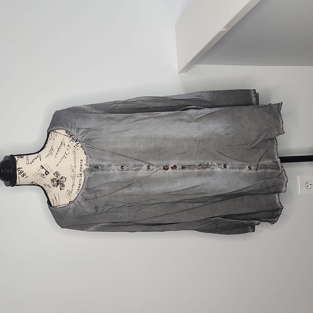 Samoon by gerry weber long sleeve shirt with necklace size 48